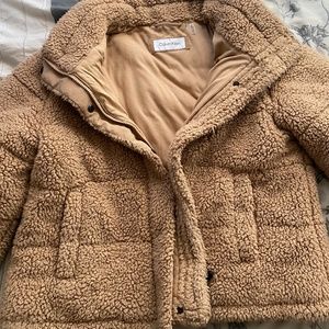 Calvin Klein faux sherpa coat